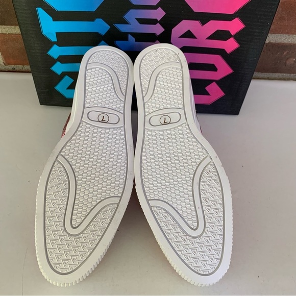 Cute To The Core Pink Glitter Slip On Fashion Platform Sneakers Women’s US 7 M - Picture 7 of 8